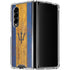 Barbados Flag Dark Wood Galaxy Z Fold4 5G Clear Case